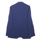 BOGGI Womens Blue Wool Blend Button Jacket M Classic Tailored Formal