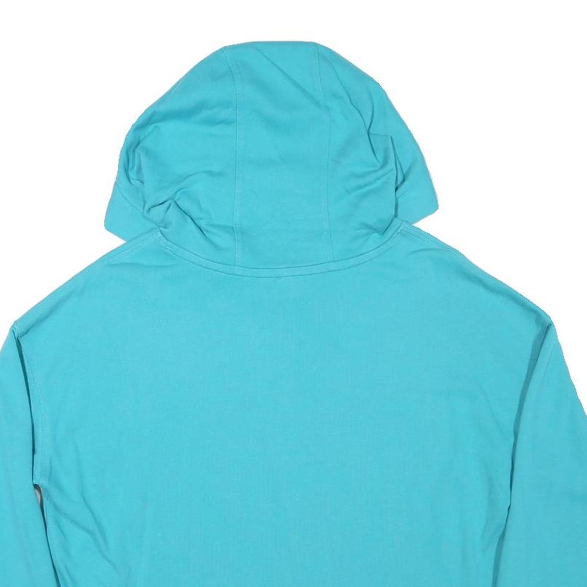 CALVIN KLEIN PERFORMANCE Womens Turquoise Hoodie L Cotton Blend Casual