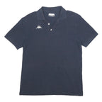 KAPPA Mens Navy Blue Short Sleeve Plain Polo Shirt L Cotton Casual