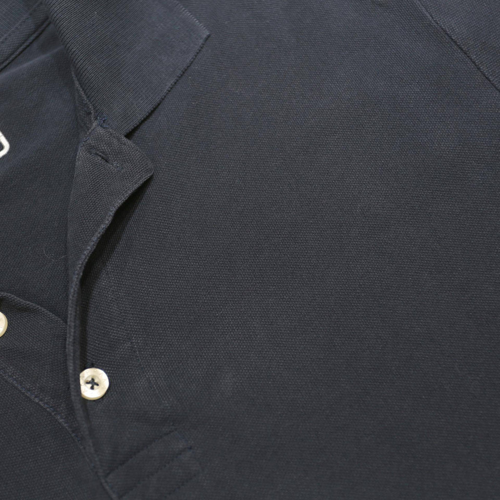 KAPPA Mens Navy Blue Short Sleeve Plain Polo Shirt L Cotton Casual