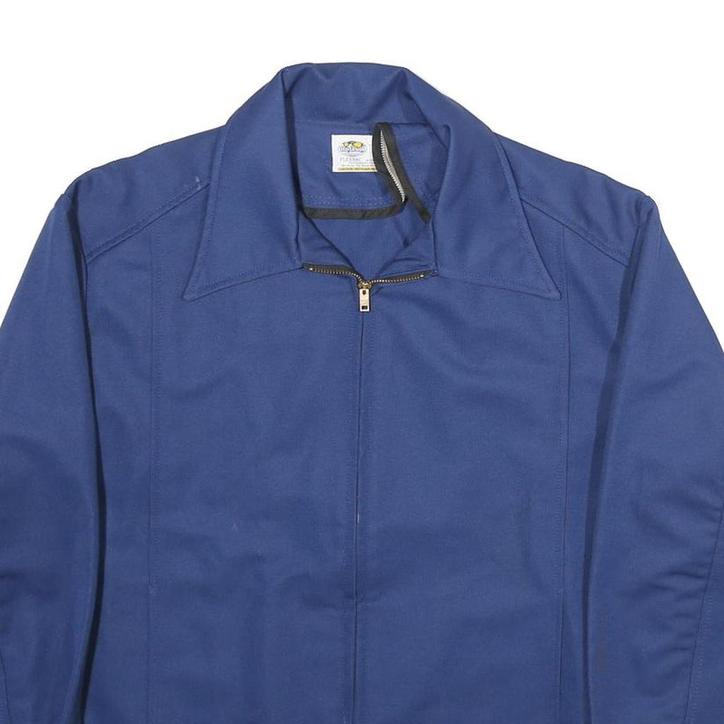 RIVERSIDE Mens Blue Jacket M Polyester Zip Plain Classic Fit Casual Outerwear