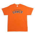 GILDAN Mens Orange San Francisco Gamer Graphic T-Shirt L Short Sleeve Crew Neck