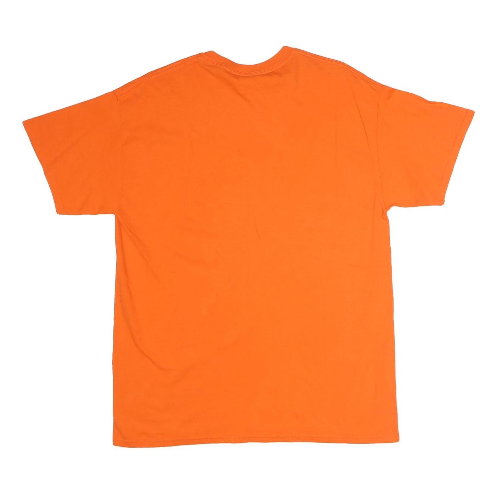 GILDAN Mens Orange San Francisco Gamer Graphic T-Shirt L Short Sleeve Crew Neck
