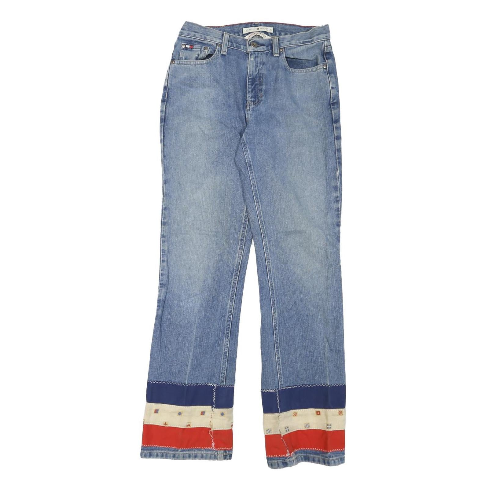 TOMMY HILFIGER Womens Regular Straight Denim Light W28 L31 Nautical Styled Jeans