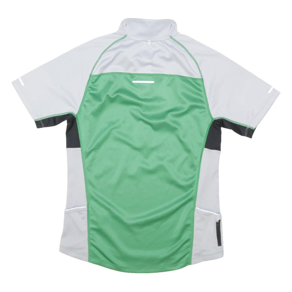 NIKE Mens Green & Grey Sports Zip Jacket M Polyester Blend Athletic Fit