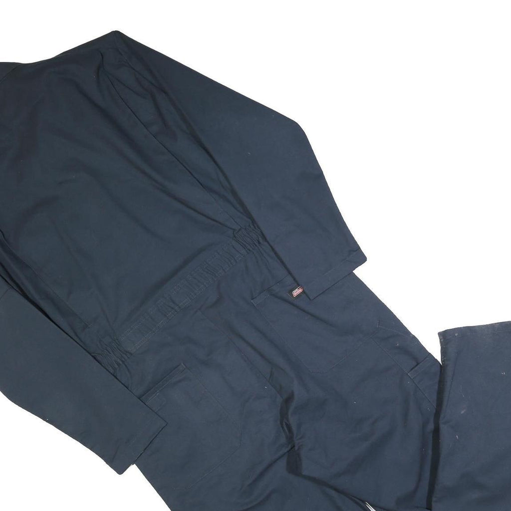 DICKIES Mens Navy Blue Cotton Blend Regular Fit Dungarees L W40 L34 Workwear