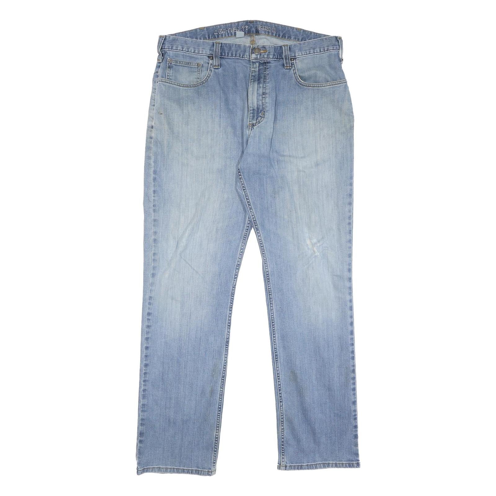 CARHARTT Mens Jeans Blue Relaxed Straight Denim Medium W36 L32 Workwear Casual