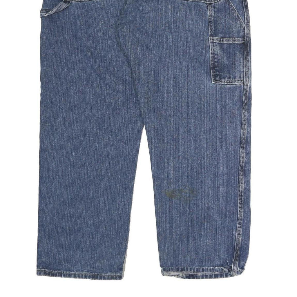 DICKIES Mens Regular Fit Blue Denim Jeans W40 L34 Workwear Utility Zip