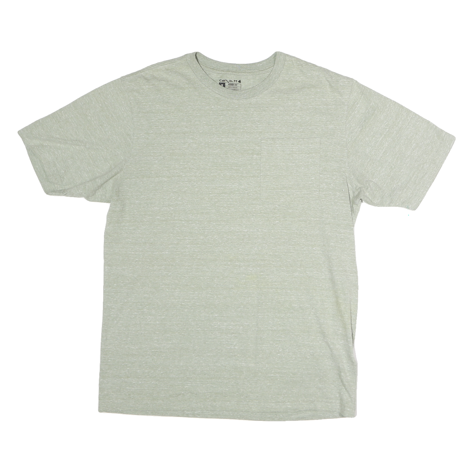 CARHARTT Mens Green Plain T-Shirt M Short Sleeve Crew Neck Casual Cotton