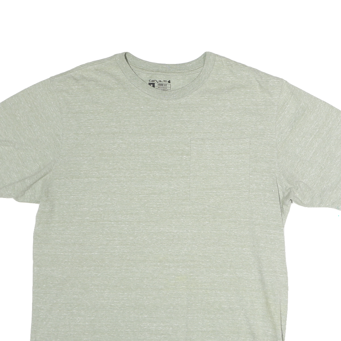 CARHARTT Mens Green Plain T-Shirt M Short Sleeve Crew Neck Casual Cotton