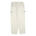 MAX DRIVE Mens Cotton Blend Beige Relaxed Cargo Trousers W32 L32 Casual