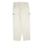 MAX DRIVE Mens Cotton Blend Beige Relaxed Cargo Trousers W32 L32 Casual