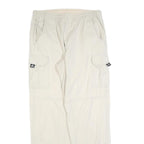 MAX DRIVE Mens Cotton Blend Beige Relaxed Cargo Trousers W32 L32 Casual