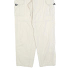 MAX DRIVE Mens Cotton Blend Beige Relaxed Cargo Trousers W32 L32 Casual