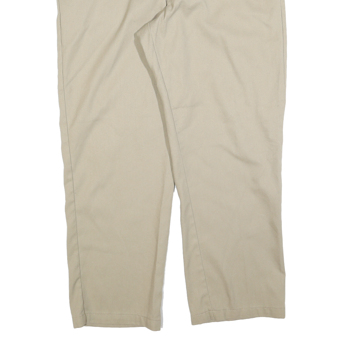DICKIES Mens Cotton Blend Beige Regular Fit Straight Leg Trousers W40 L30