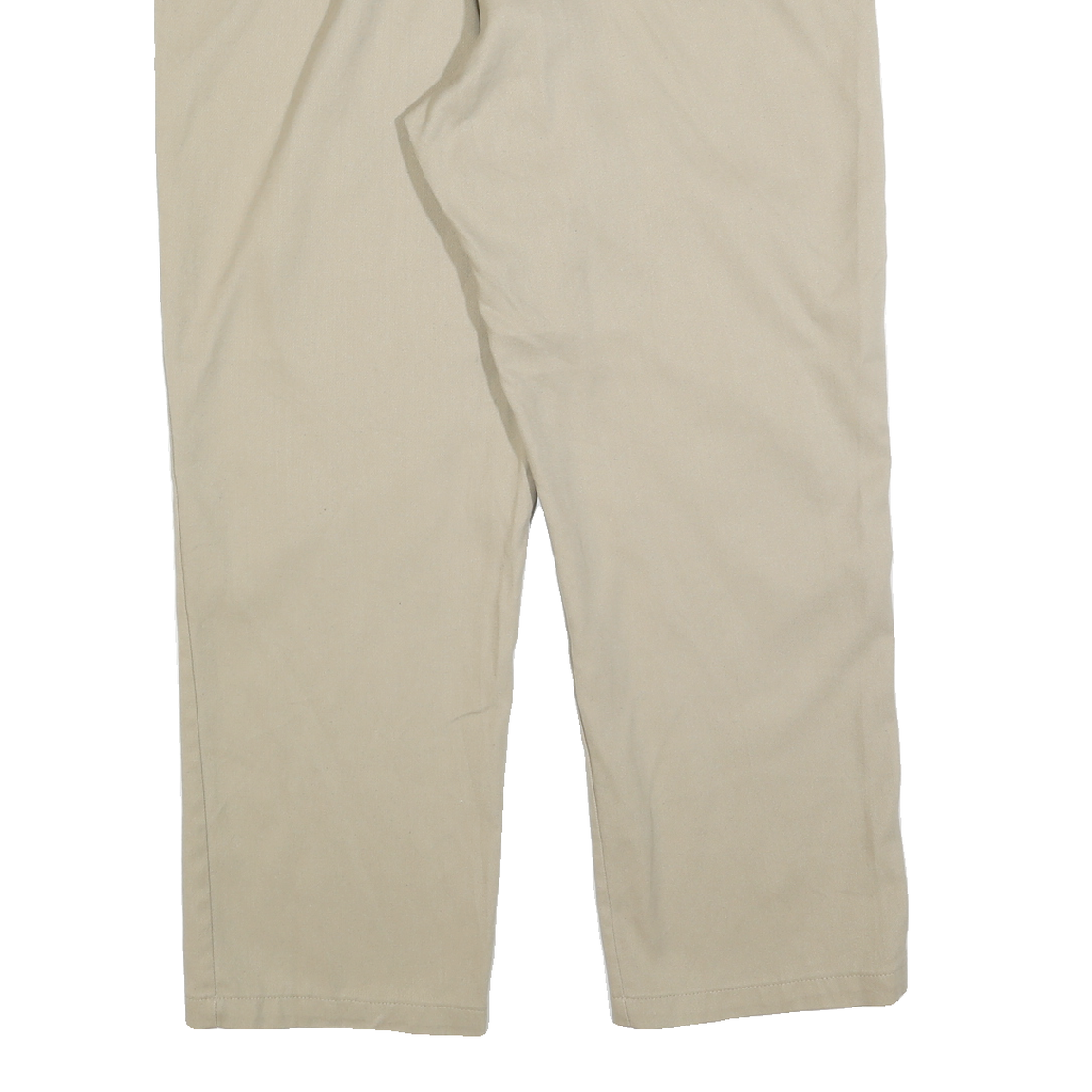 DICKIES Mens Cotton Blend Beige Regular Fit Straight Leg Trousers W40 L30