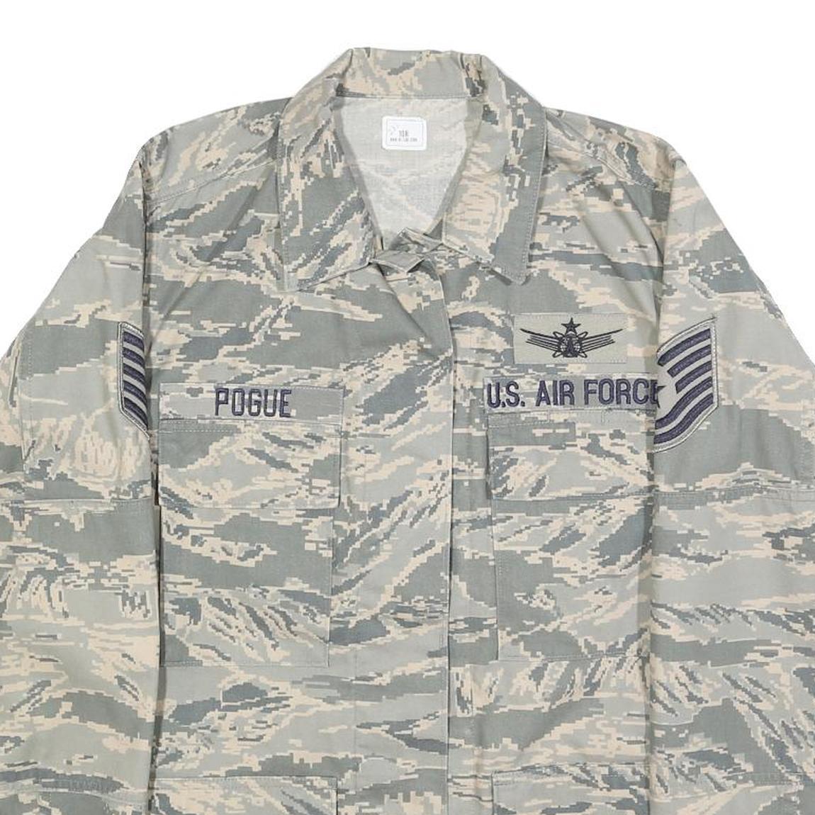 BETHEL INDUSTRIES INC Womens Grey Camouflage Military Cotton Blend Jacket M