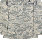 BETHEL INDUSTRIES INC Womens Grey Camouflage Military Cotton Blend Jacket M