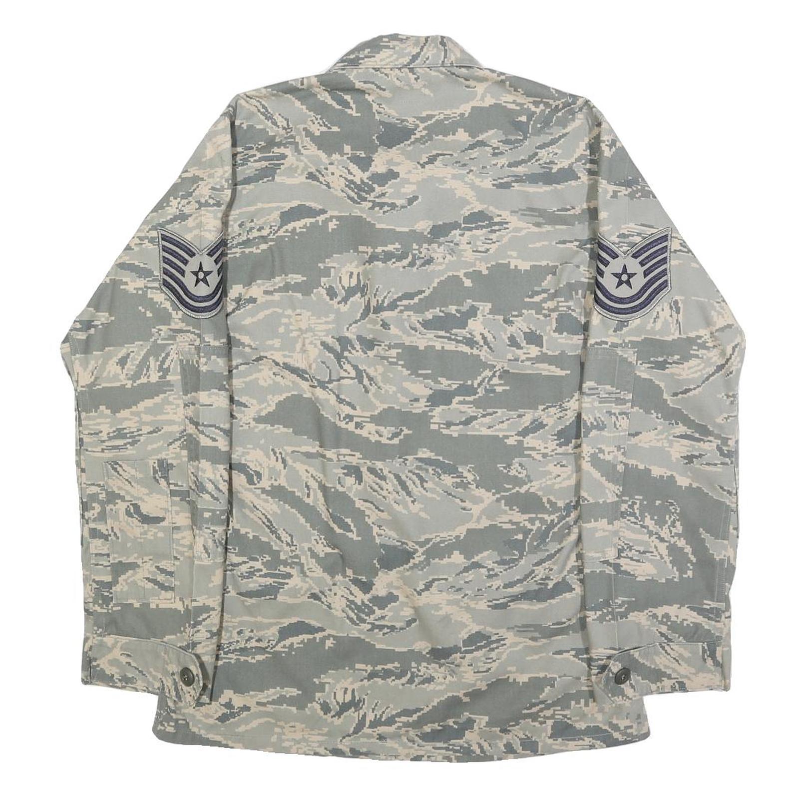 BETHEL INDUSTRIES INC Womens Grey Camouflage Military Cotton Blend Jacket M