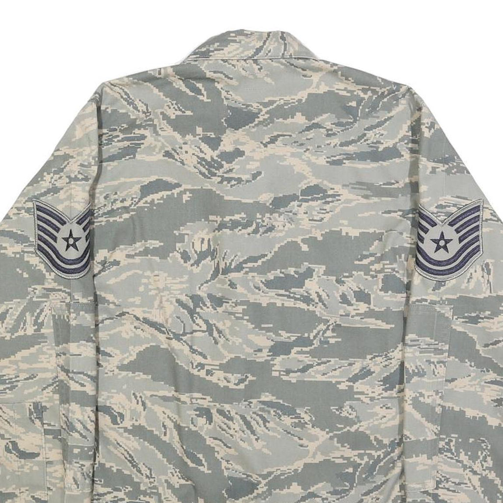 BETHEL INDUSTRIES INC Womens Grey Camouflage Military Cotton Blend Jacket M