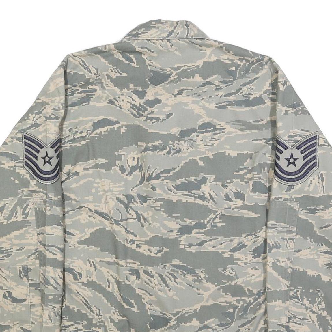 BETHEL INDUSTRIES INC Womens Grey Camouflage Military Cotton Blend Jacket M