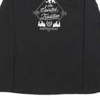 CHAPS Mens Black Graphic T-Shirt M Long Sleeve Crew Neck Spirited Tradition