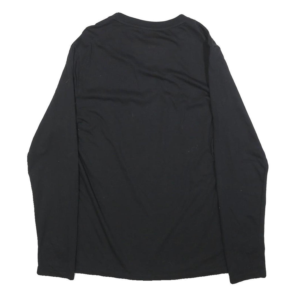 CHAPS Mens Black Graphic T-Shirt M Long Sleeve Crew Neck Spirited Tradition