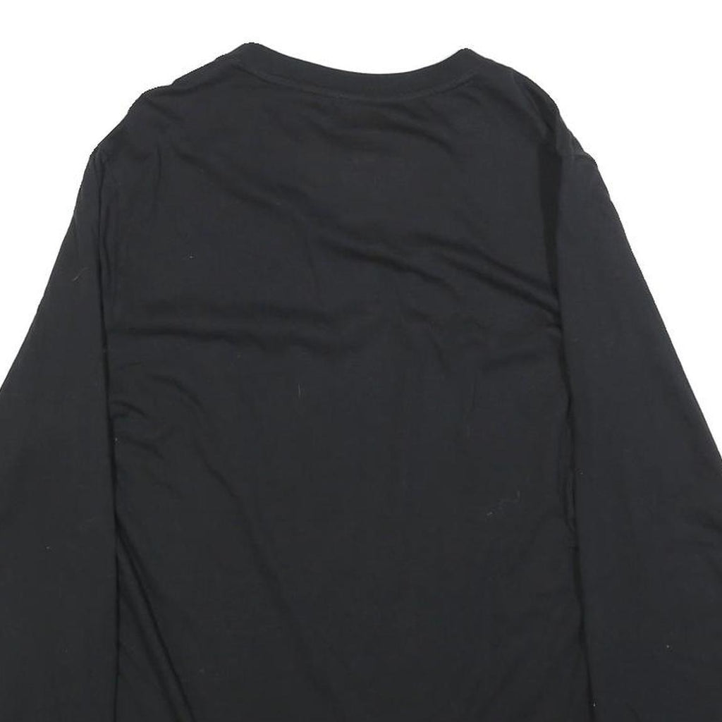 CHAPS Mens Black Graphic T-Shirt M Long Sleeve Crew Neck Spirited Tradition