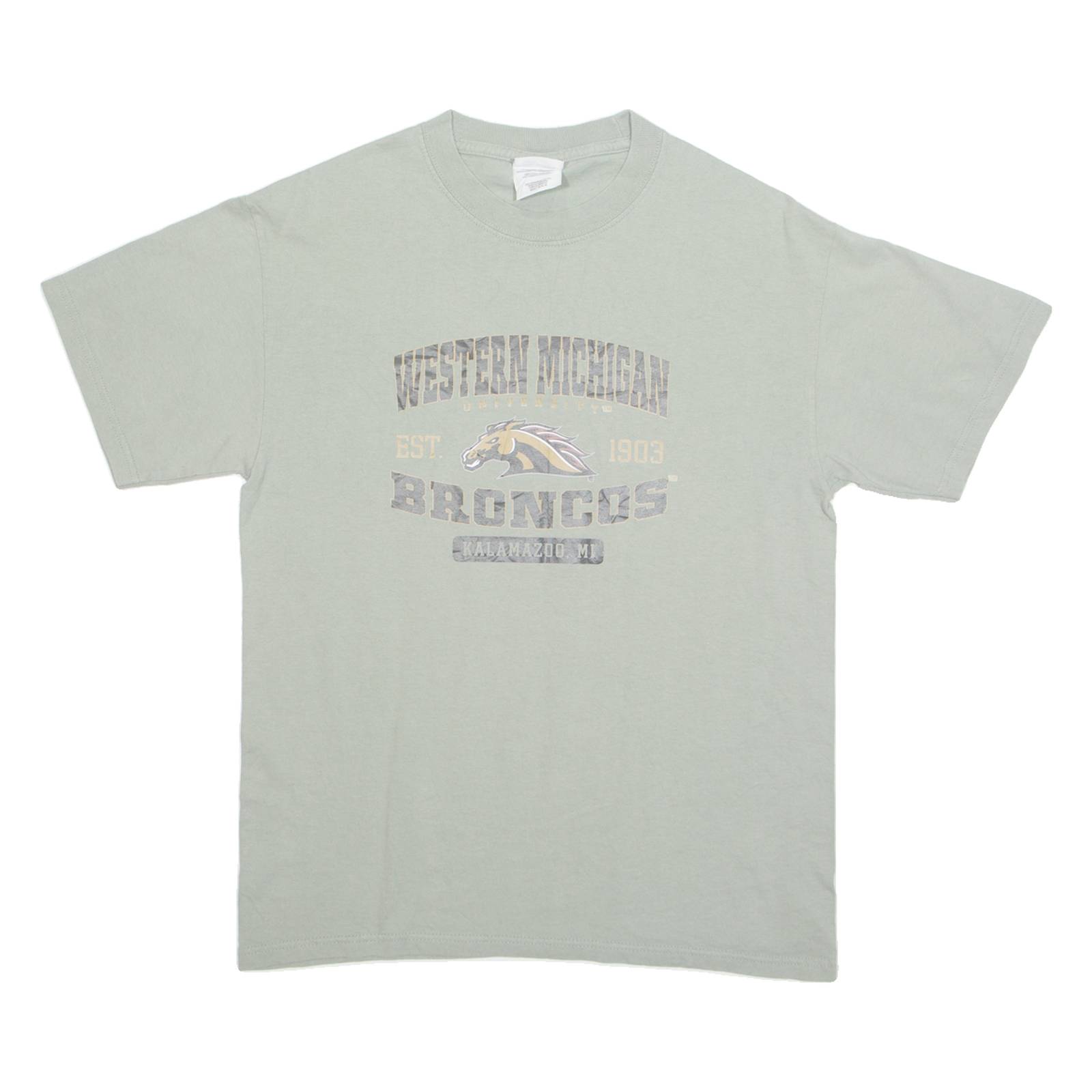PORT&COMPANY Western Michigan Broncos Mens T-Shirt Green USA M