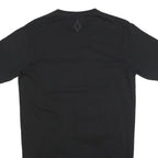 MARCELO BURLON Womens Black Day Cotton Blend Plain Short Sleeve Knee Length L