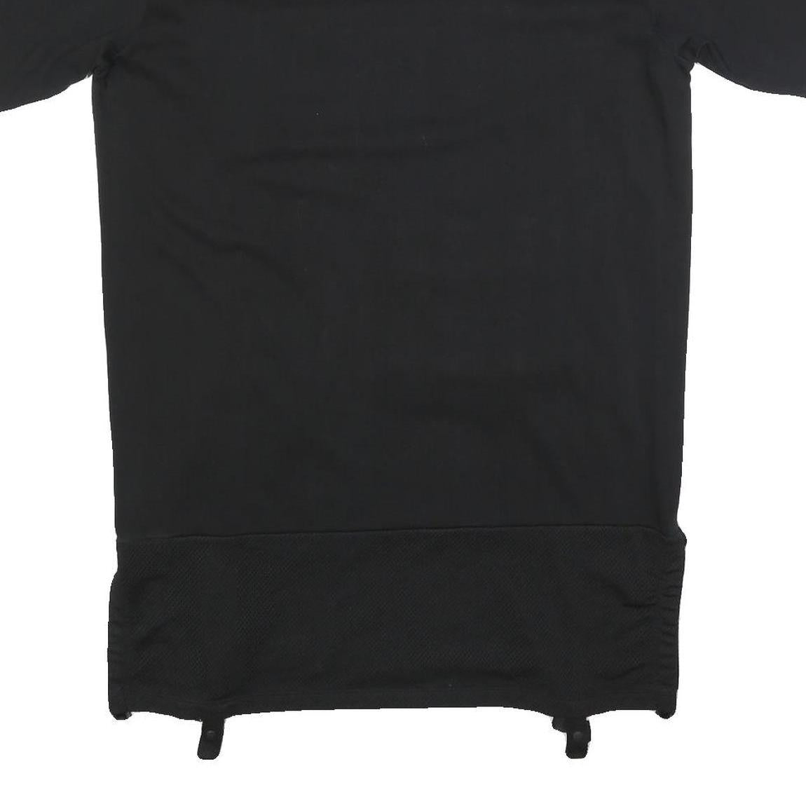 MARCELO BURLON Womens Black Day Cotton Blend Plain Short Sleeve Knee Length L