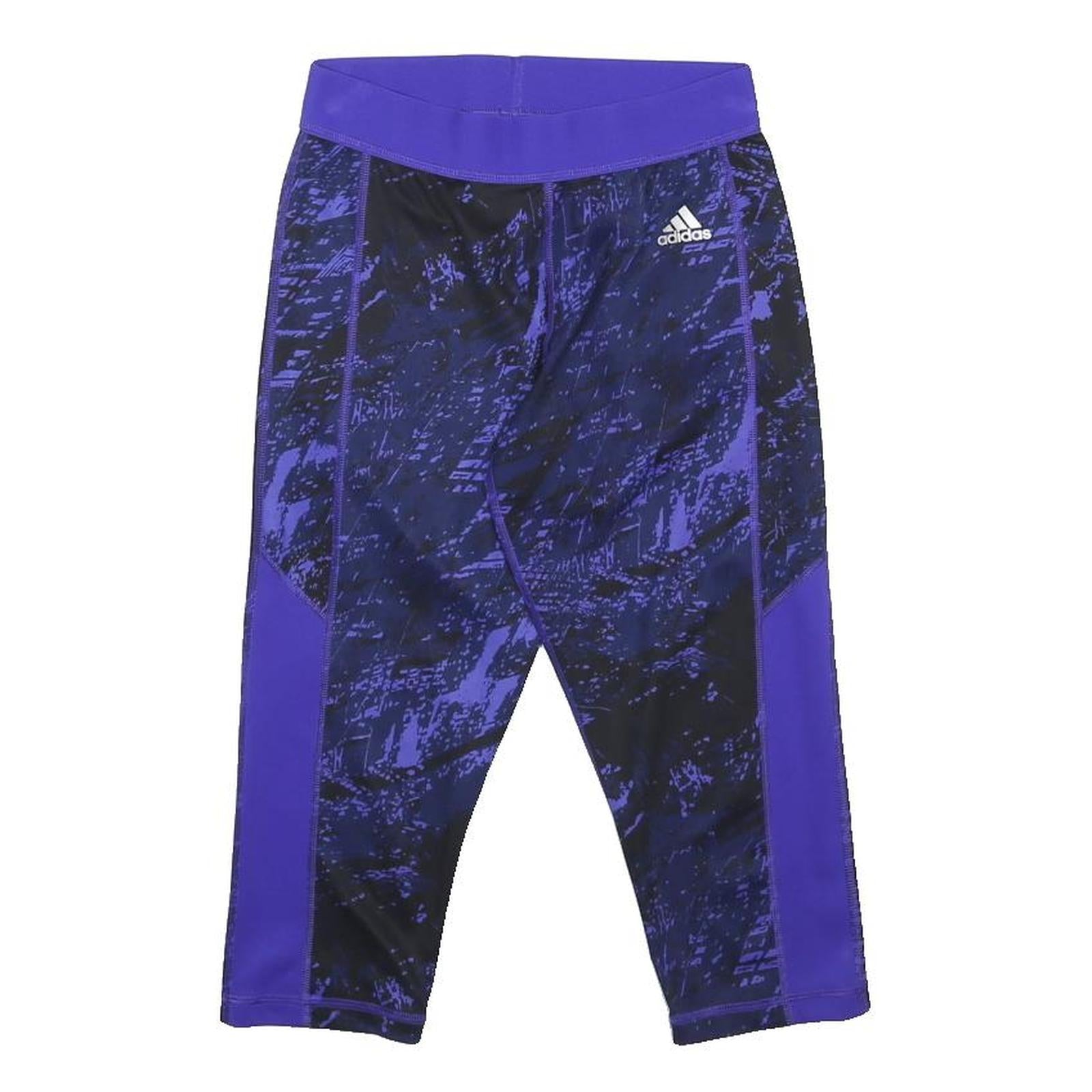 ADIDAS Womens Shorts Blue & Black S W22 Synthetic Activewear Fitness