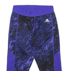 ADIDAS Womens Shorts Blue & Black S W22 Synthetic Activewear Fitness