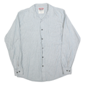 WRANGLER Mens Blue & White Slim Stripe Shirt M Cotton Casual Classic