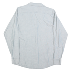 WRANGLER Mens Blue & White Slim Stripe Shirt M Cotton Casual Classic