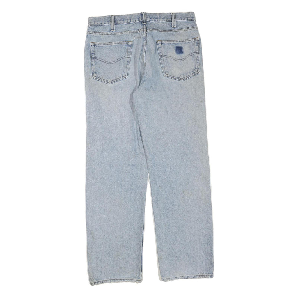 CARHARTT Womens Regular Fit Straight Leg Denim Light W34 L31 Cotton Blend Zip