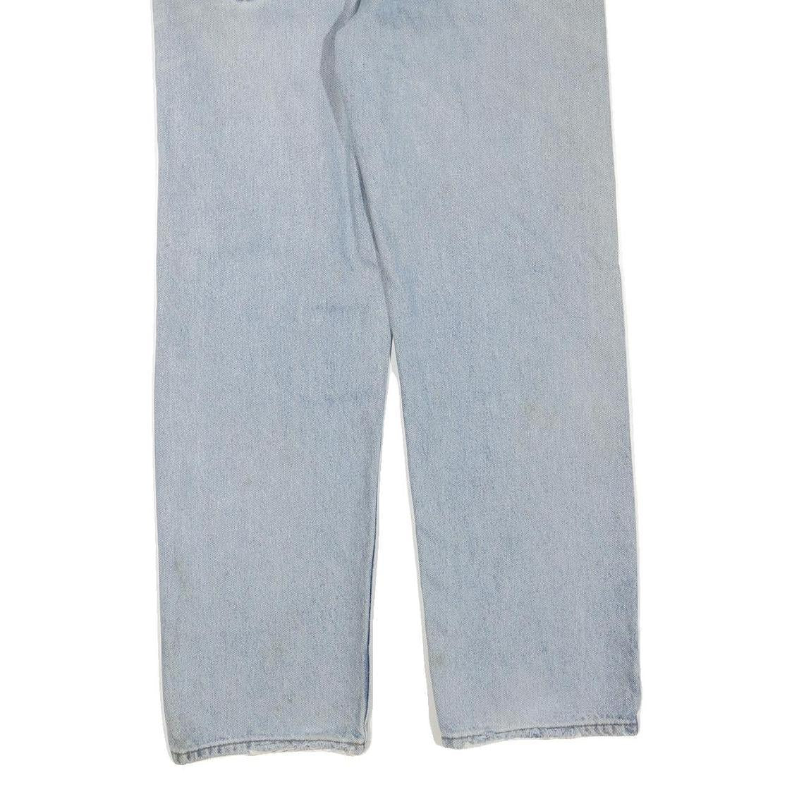 CARHARTT Womens Regular Fit Straight Leg Denim Light W34 L31 Cotton Blend Zip