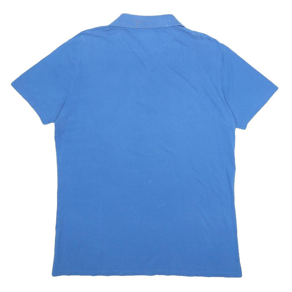 DIADORA Mens Blue Polo Shirt 2XL Cotton Blend Casual Short Sleeve Basic