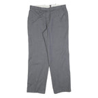 FREY Mens Wool Grey Regular Fit Straight Leg Trousers W34 L32 Classic Formal