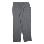 FREY Mens Wool Grey Regular Fit Straight Leg Trousers W34 L32 Classic Formal