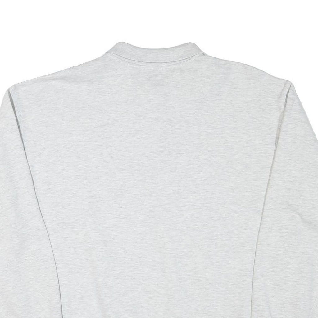 WHALE Mens Grey Polo Collar XL Sweatshirt Cotton Blend Casual Pullover