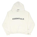 ESSENTIALS Mens White Hoodie M ESSENTIALS Printed Cotton Blend Sweatshirt