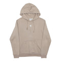ADIDAS Womens Beige Hoodie UK 12 Cotton Blend Pullover Casual Sport Sweatshirt