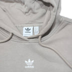 ADIDAS Womens Beige Hoodie UK 12 Cotton Blend Pullover Casual Sport Sweatshirt