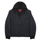GUESS Mens Black Wool Blend Jacket XL Zip Hooded Classic Fit Casual Outerwear