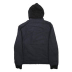 GUESS Mens Black Wool Blend Jacket XL Zip Hooded Classic Fit Casual Outerwear