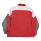 REEBOK Mens Red & Grey Windbreaker Jacket 2XL Polyester Blend Zip
