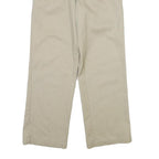 DICKIES Mens Cotton Blend Beige Regular Fit Straight Leg Trousers W32 L30