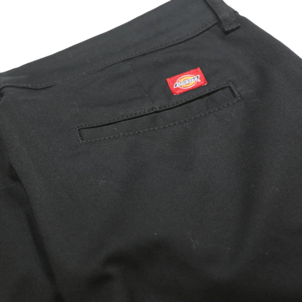 DICKIES Womens Cotton Blend Black Regular Fit Straight Leg Trousers W30 L31