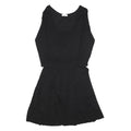 CALVIN KLEIN Womens Black Fit & Flare Polyester Blend Dress S Scoop Neck Long